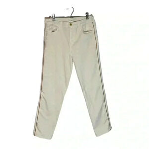 J Brand Ruby White Jeans with Gold Stripe - Size 30 - Excellent Condition
